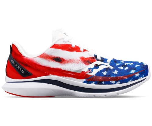 Tenis Saucony Stars & Stripes Kinvara 12 Hombre Zapatillas Running Rojas / Blancas / Azules México MX-071-FU